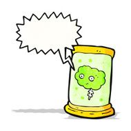 cartoon brain in jar N16