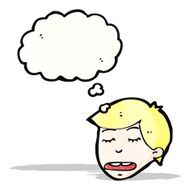 cartoon boy with thought bubble N37