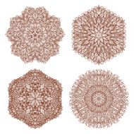 Set of four hand drawn ornaments N11
