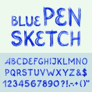 Pen sketch alphabet