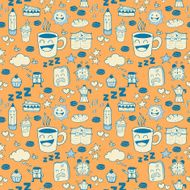 Coffee Doodle Seamless Pattern N2