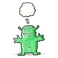 cartoon grinning alien N2