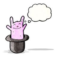 happy rabbit in top hat N3