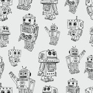 pattern of toy robots