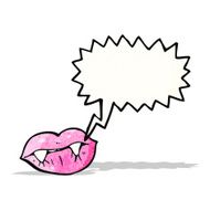 Cartoon Vampire Lips N49
