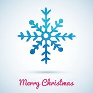 Greeting card with a watercolor snowflake N2