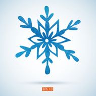 watercolor snowflake N4
