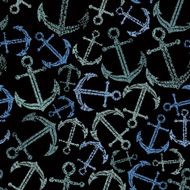 Anchors seamless pattern marine travel theme background