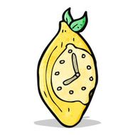 cartoon lemon clock N4