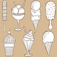 Doodle ice-cream set