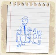Cartoon school teacher illustration