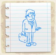 Cartoon lawyer illustration