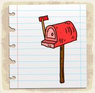 Cartoon mail box illustration