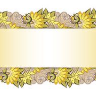 Colored Floral Background Hand Drawn Texture with Flowers N21