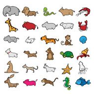 Animals character cartoon drawing