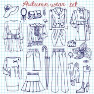 Outline Sketchy notepaper Females clothing accessories N2