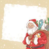 Christmas Santa Claus vintage postcard N2