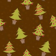 Seamless pattern with Christmas trees N7