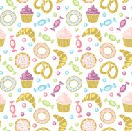 Sweets seamless pattern N6