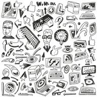 Programming computers - doodles set