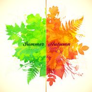 Summer and autumn foliage season banner