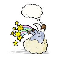 cartoon god on cloud N29