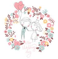 Wedding card Bride and groom N5