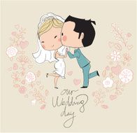 Wedding card Bride and groom N6