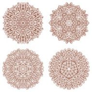 Set of four hand drawn ornaments N12