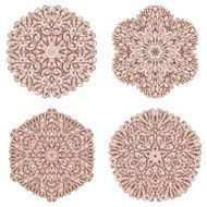 Set of four hand drawn ornaments N13