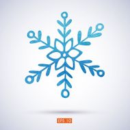 watercolor snowflake N7