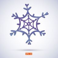 watercolor snowflake N8