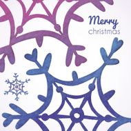 Christmas and New Year template with snowflakes