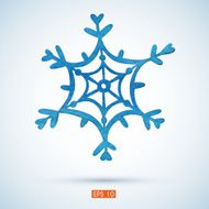 watercolor snowflake N10