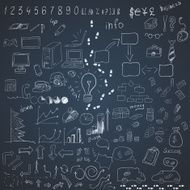 Wight doodle elements of business infographic N2
