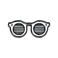 Vector of sketch doodle glasses icon