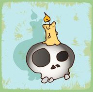 halloween cartoon skull N6