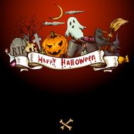 Hand-drawn Halloween Invitation Card N4