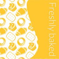 Vector illustration delicious pastries with place for text N12