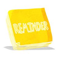 cartoon reminder notes N12
