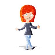 cartoon woman with no worries N59