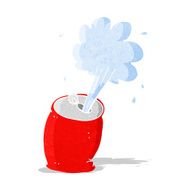 cartoon fizzing soda can N58