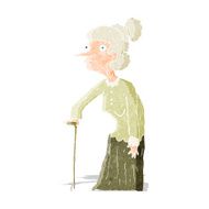 cartoon old woman N22