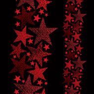 Red stars seamless pattern vertical composition vector