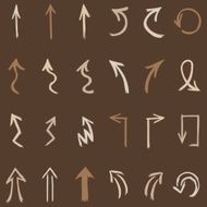 Vector Set of Hand Drawn Arrows N2