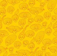 face people vector doodle