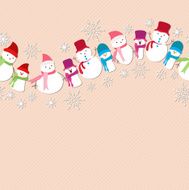christmas snowman icons seamless pattern N2