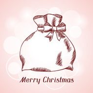 Merry Christmas hand drawn invitation card template N8