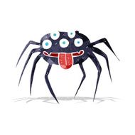 cartoon gross halloween spider N26
