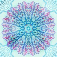 Hand drawn circular ornament N9